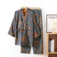 Ownkoti Neutral Landscape Kimono Cotton Pajama Set - Gray Blue - XL - image 11