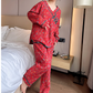 Plus Size Frog Button Rose Cotton Pajama Set - image 5
