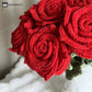 Hand-woven Bright Rose Bouquet Ornament