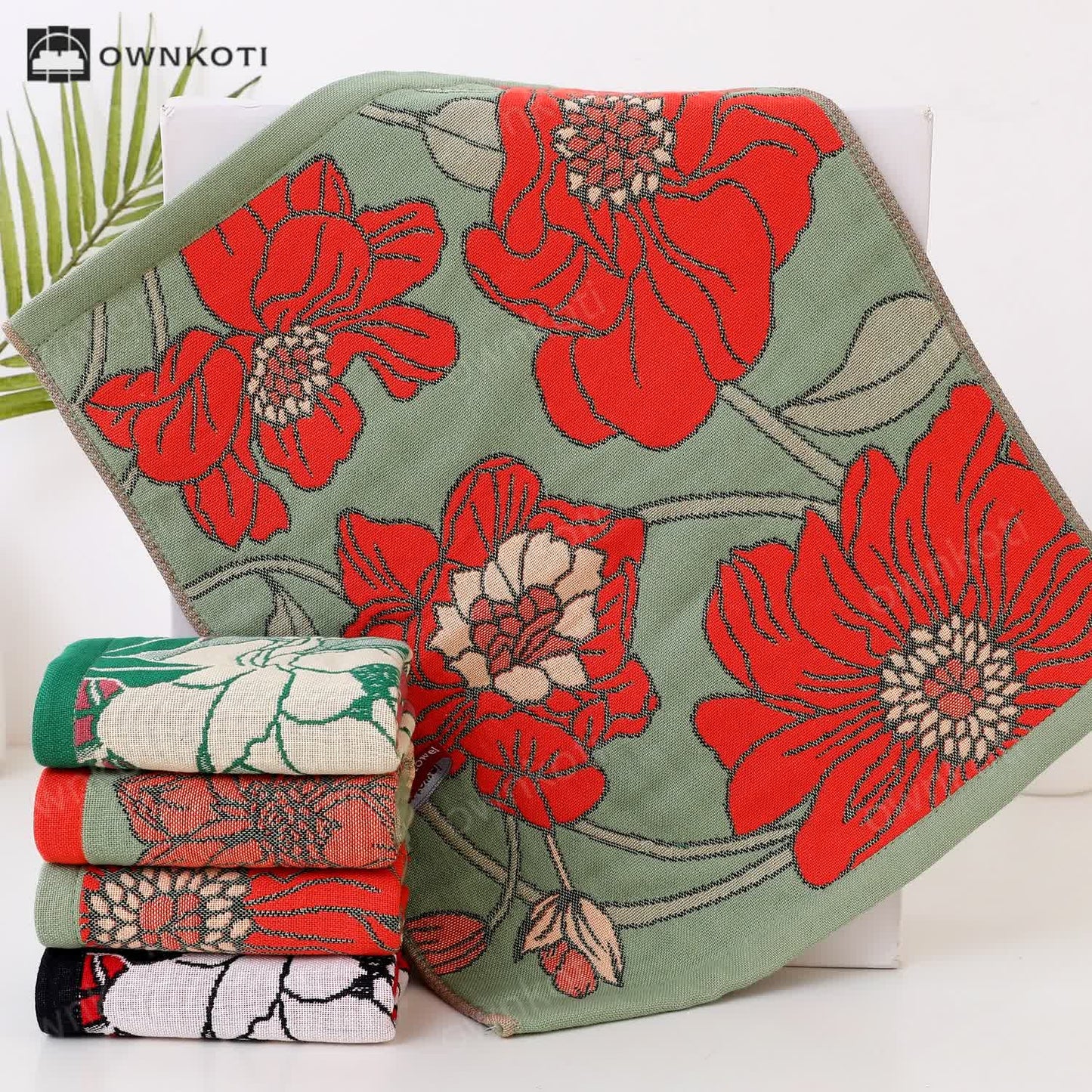 Cotton Gauze Floral Soft Kitchen Towel