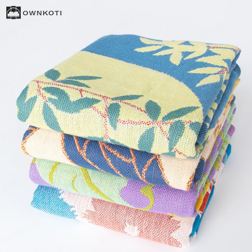 Cotton Gauze Soft Floral Kitchen Towel