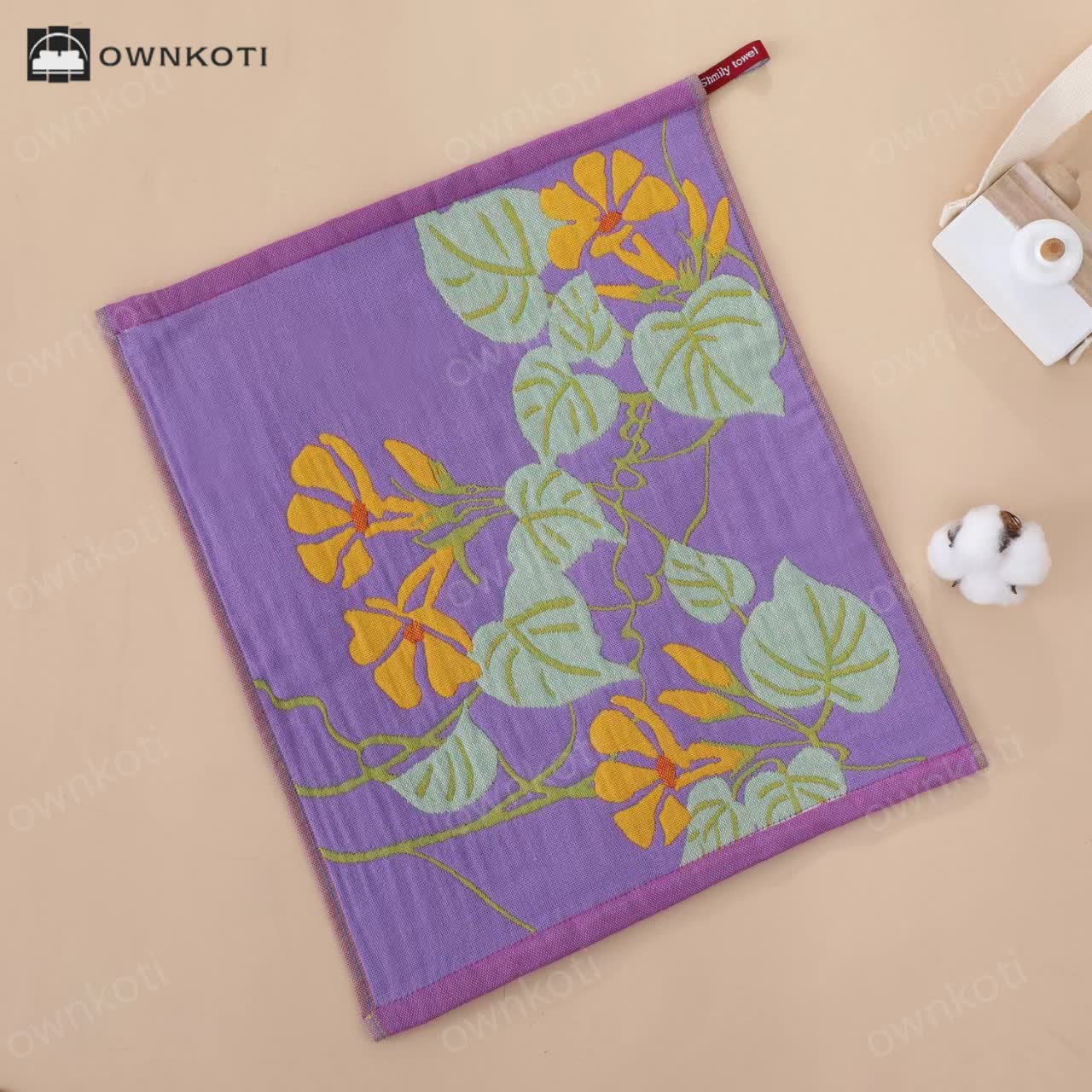 Cotton Gauze Soft Floral Kitchen Towel