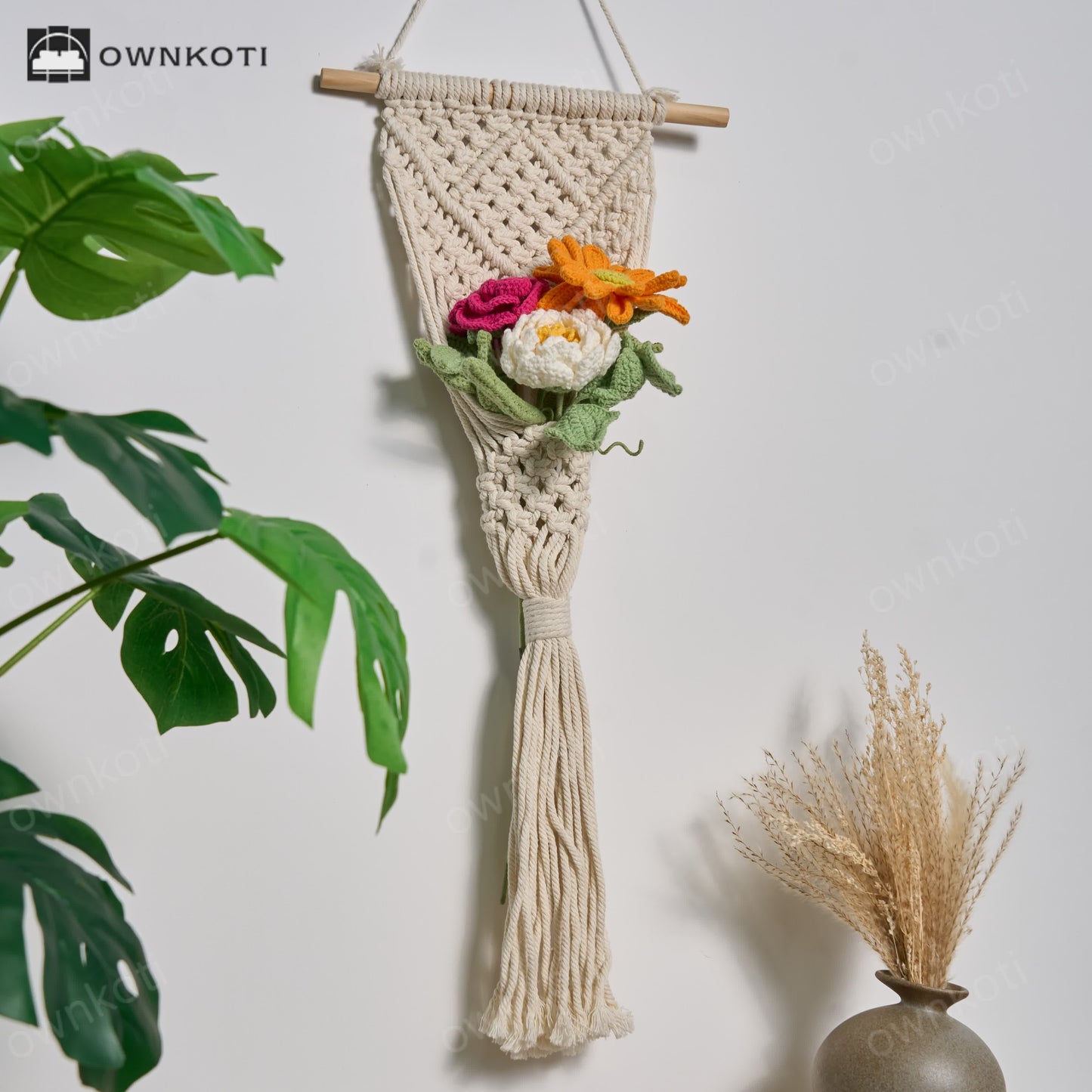 Hand-crochet Bouquet Home Decor Ornaments(5PCS)