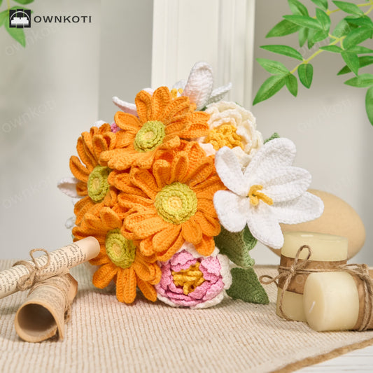 Handmade Crochet Flowers Ornament(12PCS)