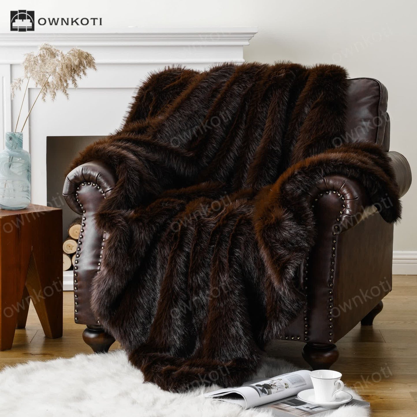 Faux Fur Thick Warm Throw Blanket