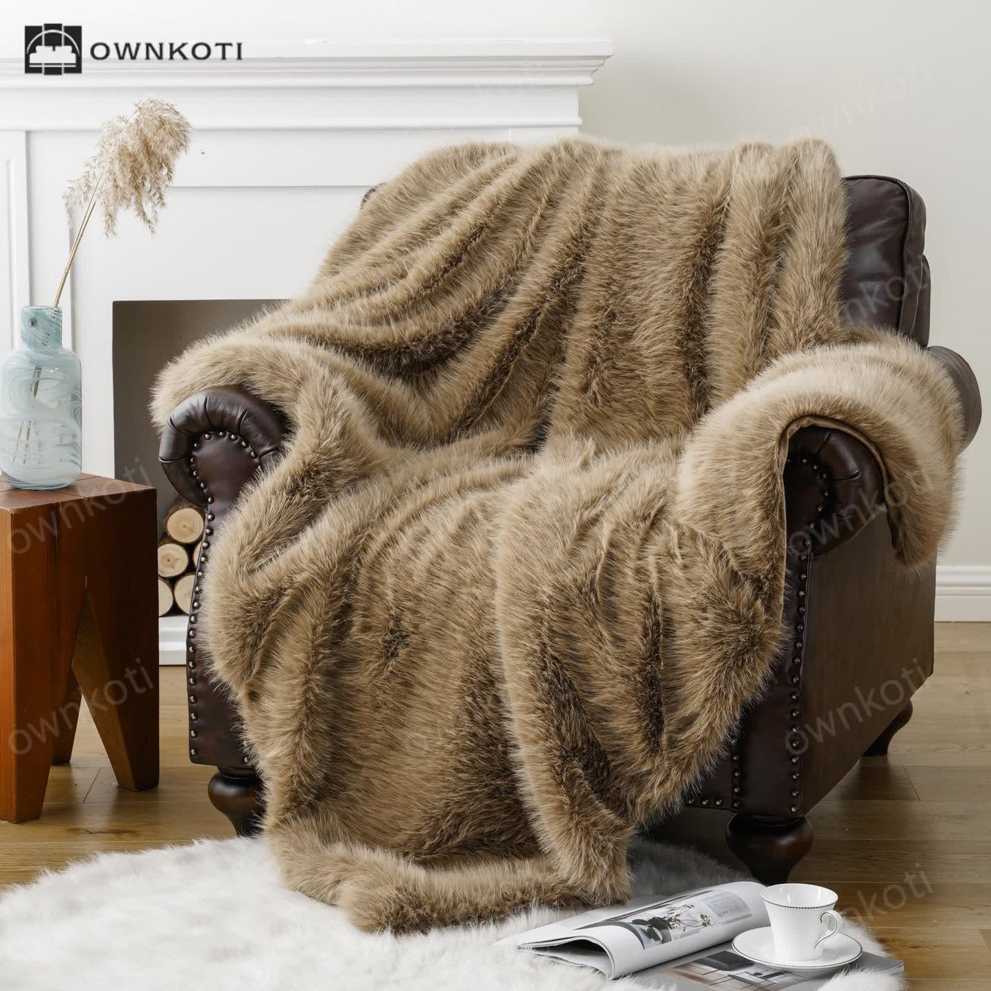 Faux Fur Thick Warm Throw Blanket