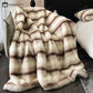 Gradient Striped Luxurious Throw Blanket