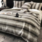 Gradient Striped Luxurious Throw Blanket