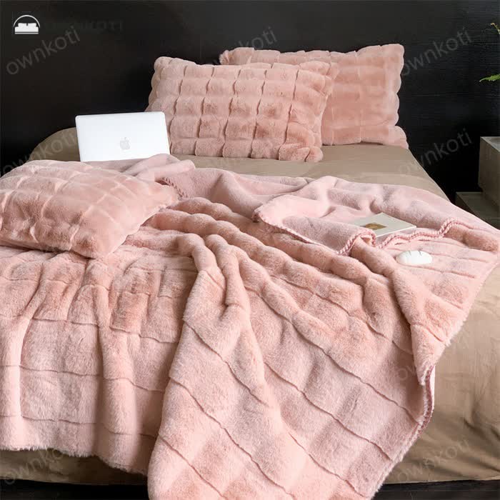 Simple Solid Color Soft Fleece Blanket