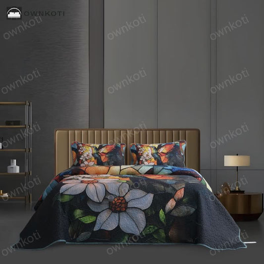 Retro Quilted Soft Pastoral Bedding Set(3PCS)