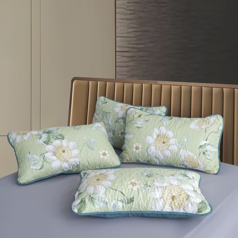 Refresh Floral Quilted Bedding Set(3PCS)
