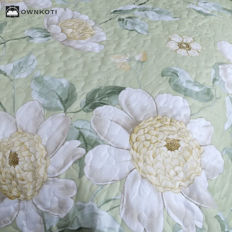 Refresh Floral Quilted Bedding Set(3PCS)