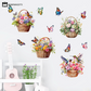 Floral Butterfly Removable Wall Stickers