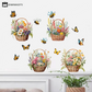 Floral Butterfly Removable Wall Stickers