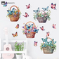 Floral Butterfly Removable Wall Stickers