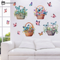 Floral Butterfly Removable Wall Stickers