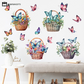 Floral Butterfly Removable Wall Stickers