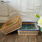 Vintage Floral Hand-woven Tabletop Storage Basket