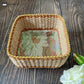 Vintage Floral Hand-woven Tabletop Storage Basket