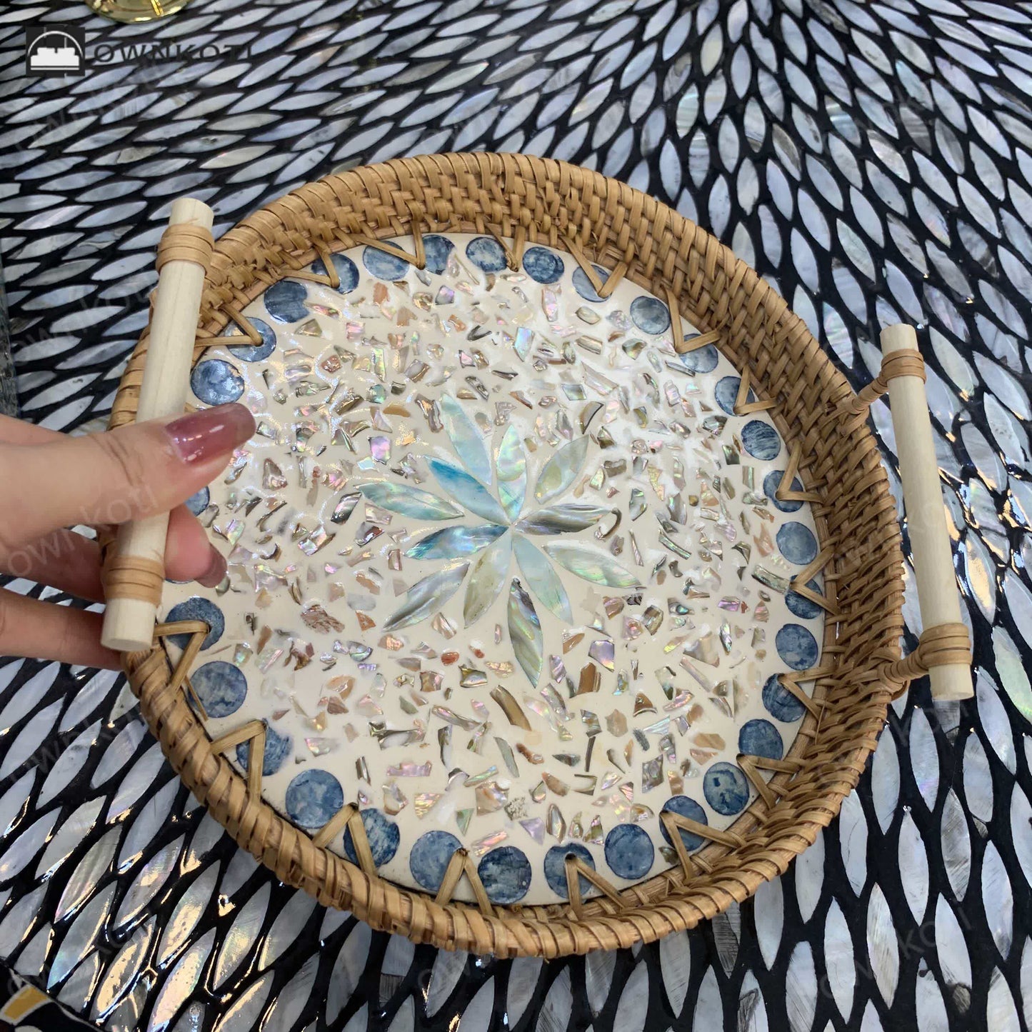 Rattan Woven Round-shaped Storage Basket