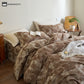 Yarn-dyed Floral Cotton Gauze Bedding Set (4PCS)