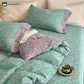 Refresh Floral Button Cotton Gauze Bedding Set (4PCS)