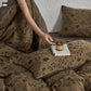 Floral Duvet Cover Cotton Gauze Bedding Set (4PCS)