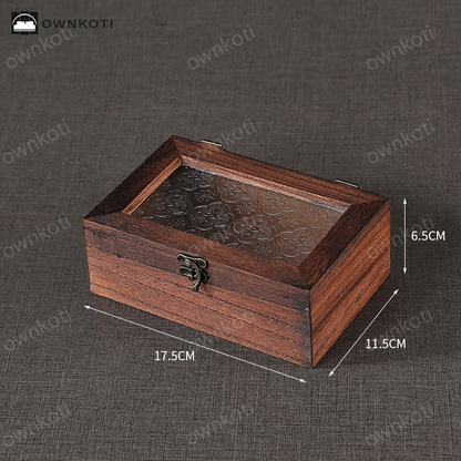 Wooden Jewelry Case Tabletop Storage Box