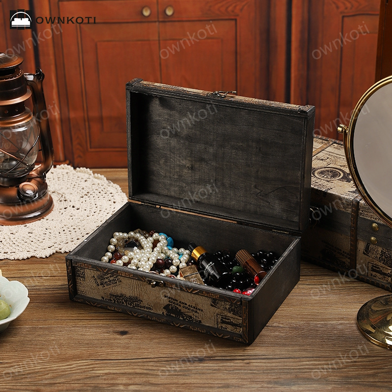 Wooden Vintage Tabletop Storage Box – uk.ownkoti