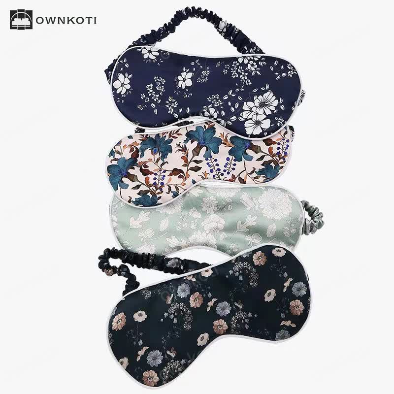 Silk Bouquet Pattern Sleeping Eye Mask