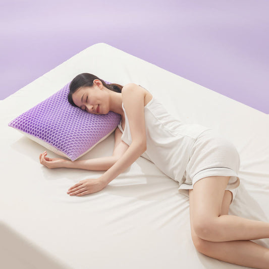 High Elastic Breathable Pressure Relief Pillow - Purple - 1PC - 15.75" x 25.59" x  3.93" - image 1