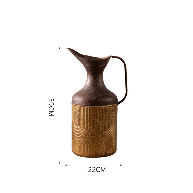 Retro Rural Flower Vase Decorative Ornament - C-8.66"W x 8.66"D x 15.35"H - image 9