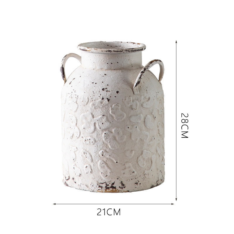 Retro Rural Flower Vase Decorative Ornament - B-8.27"W x 8.27"D x 11.02"H - image 8