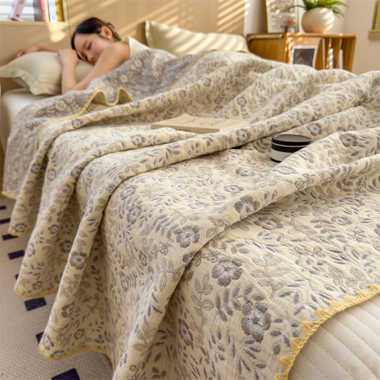 Refresh Floral Three Layers Cotton Gauze Quilt - image 0