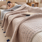 Breathable Three Layers Cotton Gauze Quilt - Gray Pink - Queen - image 12