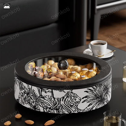 Rotating Serving Dry Fruit Trays with Lid