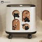 Cute Cat Push-open Double Layer Trash Can