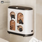 Cute Cat Push-open Double Layer Trash Can
