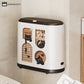 Cute Cat Push-open Double Layer Trash Can