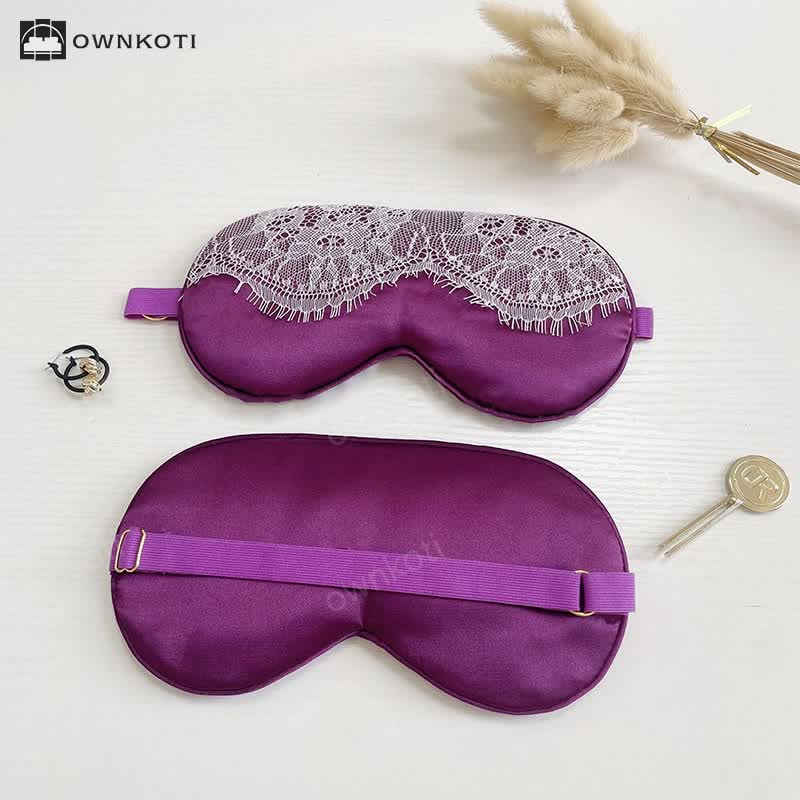 Sexy Lace Imitation Silk Sleep Eye Mask