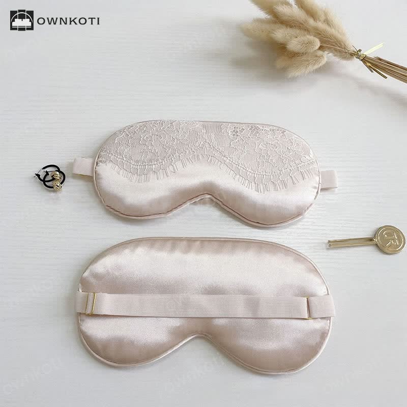 Sexy Lace Imitation Silk Sleep Eye Mask