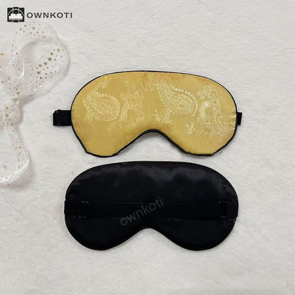 Simulated Silk Paisley Pattern Sleeping Eye Mask