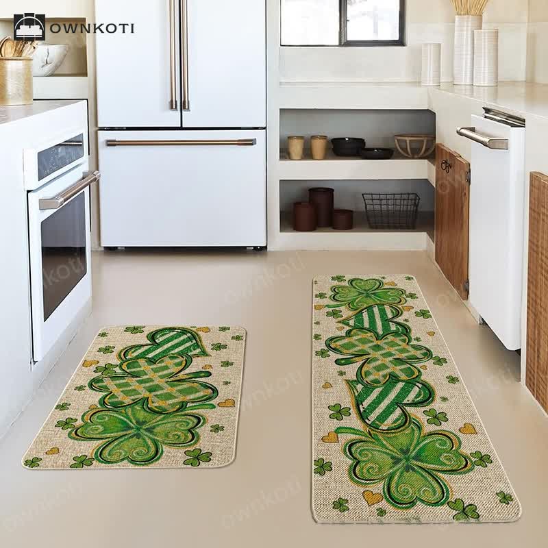 Stain-resistant Clover Pattern Rug