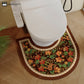 Vintage Floral U-Shaped Anti-slip Bath Mat