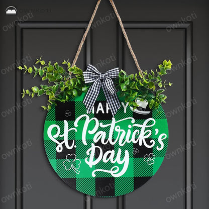St. Patrick's Day Creative Green Leaf Door Hanging Decor