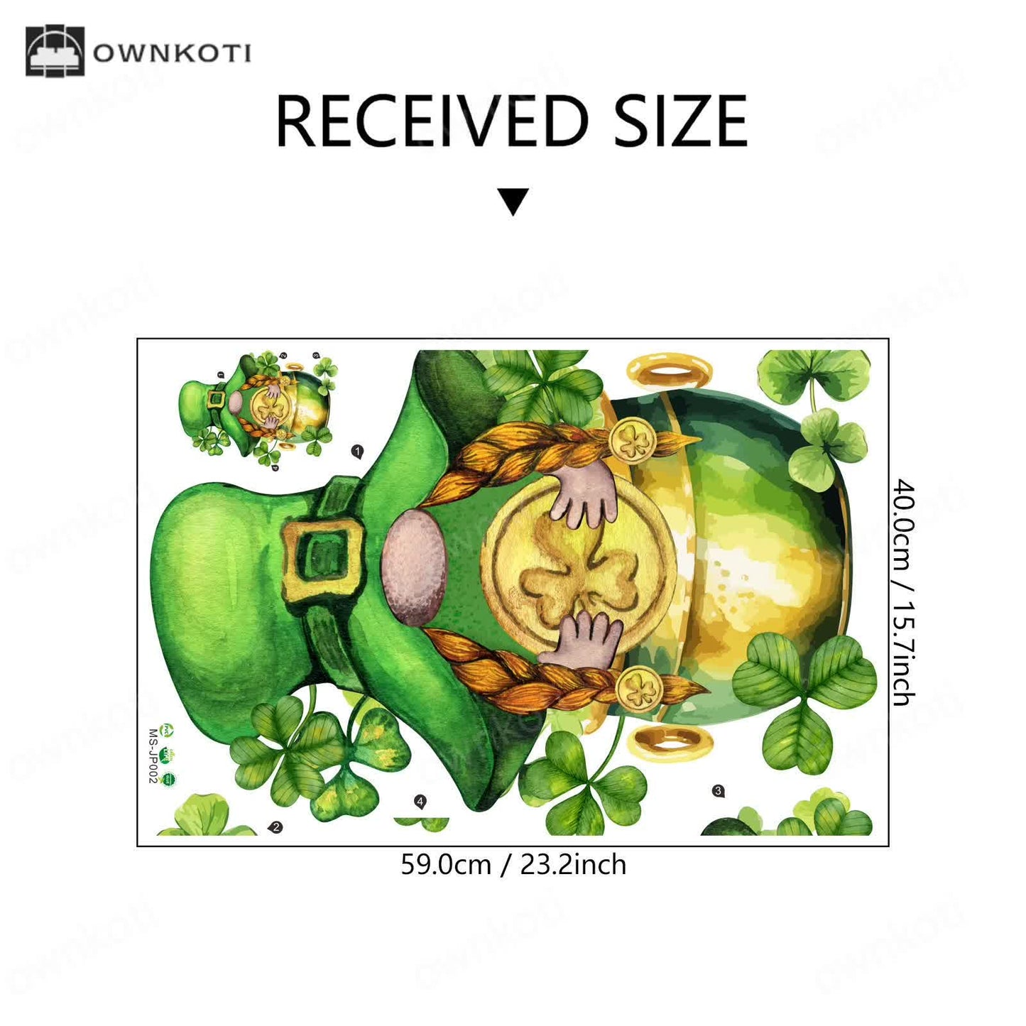St. Patrick's Day Decorative Window Cling Wall Sticker