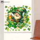 Shamrock Leprechaun Decorative Window Cling Wall Sticker