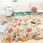 Bright Floral Reversible Tassel Cotton Gauze Blanket