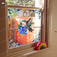 Double-sided Static Floral Bird Window Sticker