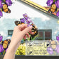 Floral Butterfly Stained Static Window Sticker